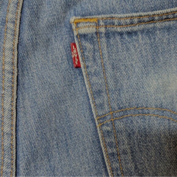Levis 501 Original Fit Button-Fly Jeans Mens W36 L30 90s Medium Wash Denim - Picture 10 of 12
